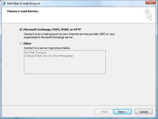 microsoft exchange create email account